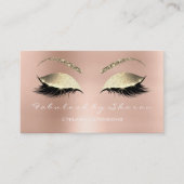 Makeup Eyebrow Lashes Glitter Diamond Pink White Visitekaartje (Voorkant)