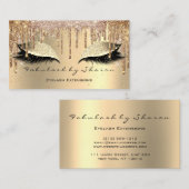 Makeup Eyebrow Lashes Glitter Drift Gold Lux VIP Visitekaartje (Voorkant / Achterkant)