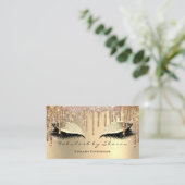 Makeup Eyebrow Lashes Glitter Drift Gold Lux VIP Visitekaartje (Staand voorkant)