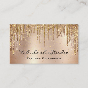 Makeup Eyebrow Lashes Glitter Drift Gold Spark Visitekaartje