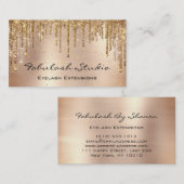 Makeup Eyebrow Lashes Glitter Drift Gold Spark Visitekaartje (Voorkant / Achterkant)