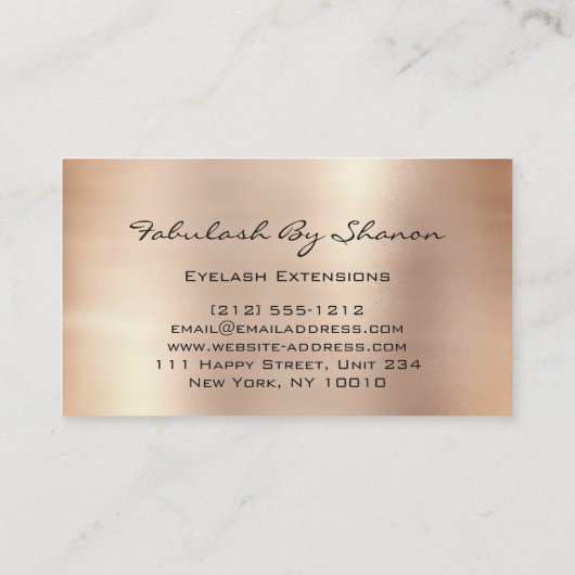 Makeup Eyebrow Lashes Glitter Drift Gold Spark Visitekaartje (Achterkant)