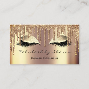 Makeup Eyebrow Lashes Glitter Drift Sepia Gold Visitekaartje