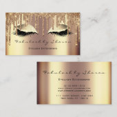 Makeup Eyebrow Lashes Glitter Drift Sepia Gold Visitekaartje (Voorkant / Achterkant)