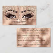 Makeup Eyebrow Lashes Glitter Drip Aftercare Visitekaartje (Voorkant / Achterkant)