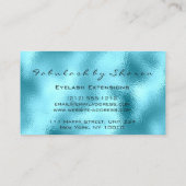 Makeup Eyebrow Lashes Glitter Drip Blue VIP Silver Visitekaartje (Achterkant)