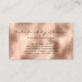 Makeup Eyebrow Lashes Glitter Drip Crystals Roos Visitekaartje (Achterkant)