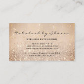 Makeup Eyebrow Lashes Glitter Drip Gold ConfetRose Visitekaartje (Achterkant)