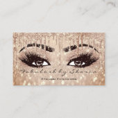 Makeup Eyebrow Lashes Glitter Drip Gold ConfetRose Visitekaartje (Voorkant)