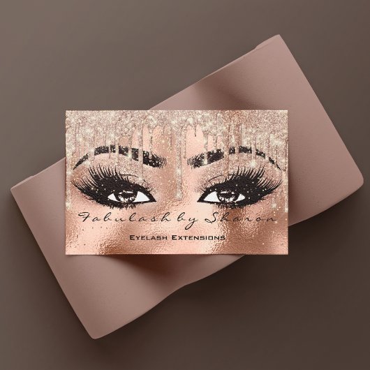 Makeup Eyebrow Lashes Glitter Drip Qr Code Visitekaartje