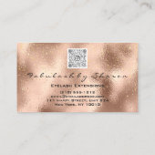 Makeup Eyebrow Lashes Glitter Drip Qr Code Visitekaartje (Achterkant)