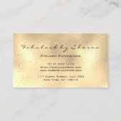 Makeup Eyebrow Lashes Glitter Drip Spark Faux Gold Visitekaartje (Achterkant)
