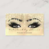 Makeup Eyebrow Lashes Glitter Drip Spark Faux Gold Visitekaartje (Voorkant)