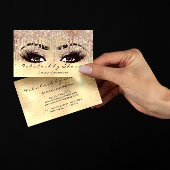 Makeup Eyebrow Lashes Glitter Drip Spark Glam Gold Visitekaartje