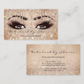 Makeup Eyebrow Lashes Glitter Drip Spark Glam Roos Visitekaartje (Voorkant / Achterkant)