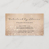 Makeup Eyebrow Lashes Glitter Drip Spark Glam Roos Visitekaartje (Achterkant)