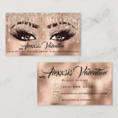 Makeup Eyebrow Lashes Glitter Drip Spark Social Visitekaartje (Voorkant / Achterkant)