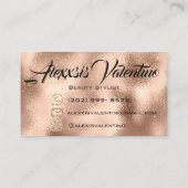 Makeup Eyebrow Lashes Glitter Drip Spark Social Visitekaartje (Achterkant)