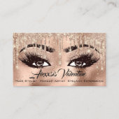 Makeup Eyebrow Lashes Glitter Drip Spark Social Visitekaartje (Voorkant)