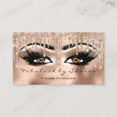 Makeup Eyebrow Lashes Glitter Drip Spark VIP Roos Visitekaartje (Voorkant)