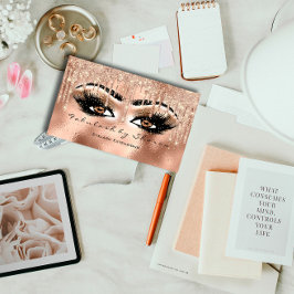 Makeup Eyebrow Lashes Glitter Drip Spark VIP Roos Visitekaartje