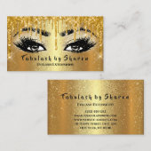 Makeup Eyebrow Lashes Glitter Drip VIP Gold Visitekaartje (Voorkant / Achterkant)