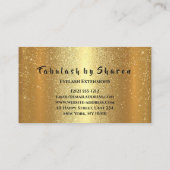 Makeup Eyebrow Lashes Glitter Drip VIP Gold Visitekaartje (Achterkant)