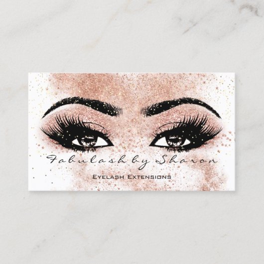 Makeup Eyebrow Lashes Glitter Eyes Spark Estetican Visitekaartje (Voorkant)