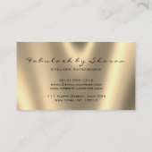 Makeup Eyebrow Lashes Glitter Faux Sepia Gold Lux Visitekaartje (Achterkant)