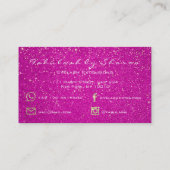 Makeup Eyebrow Lashes Glitter Gold Confetti Roze Visitekaartje (Achterkant)