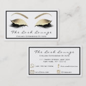 Makeup Eyebrow Lashes Glitter Gold White Black2 Visitekaartje (Voorkant / Achterkant)