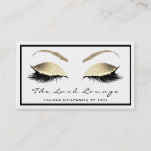 Makeup Eyebrow Lashes Glitter Gold White Black2 Visitekaartje (Voorkant)