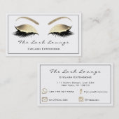 Makeup Eyebrow Lashes Glitter Gold White Black2 Visitekaartje (Voorkant / Achterkant)