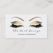 Makeup Eyebrow Lashes Glitter Gold White Black Visitekaartje (Voorkant)