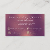 Makeup Eyebrow Lashes Glitter Green Copper Roos Visitekaartje (Achterkant)