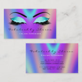 Makeup Eyebrow Lashes Glitter Ombre Paars Visitekaartje (Voorkant / Achterkant)