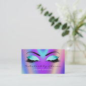 Makeup Eyebrow Lashes Glitter Ombre Paars Visitekaartje (Staand voorkant)