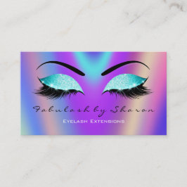 Makeup Eyebrow Lashes Glitter Ombre Paars Visitekaartje