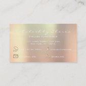 Makeup Eyebrow Lashes Glitter Pink Rose White Lux Visitekaartje (Achterkant)