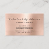 Makeup Eyebrow Lashes Glitter Pink Silver Grey Visitekaartje (Achterkant)