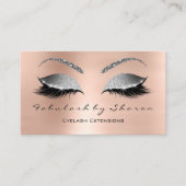 Makeup Eyebrow Lashes Glitter Pink Silver Grey Visitekaartje (Voorkant)