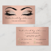 Makeup Eyebrow Lashes Glitter Roos Gold Blush Visitekaartje (Voorkant / Achterkant)