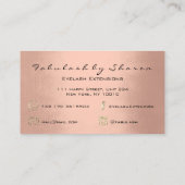Makeup Eyebrow Lashes Glitter Roos Gold Blush Visitekaartje (Achterkant)
