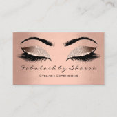 Makeup Eyebrow Lashes Glitter Roos Gold Blush Visitekaartje (Voorkant)