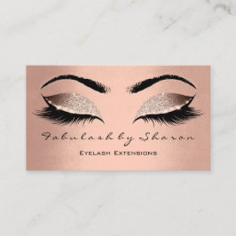 Makeup Eyebrow Lashes Glitter Roos Gold Blush Visitekaartje