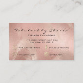 Makeup Eyebrow Lashes Glitter Roos Gold Luxury Visitekaartje (Achterkant)