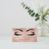 Makeup Eyebrow Lashes Glitter Roos Gold Luxury Visitekaartje (Staand voorkant)
