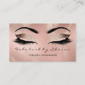 Makeup Eyebrow Lashes Glitter Roos Gold Luxury Visitekaartje (Voorkant)