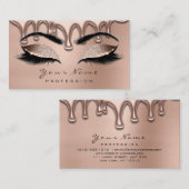 Makeup Eyebrow Lashes Glitter Roos Gold Waxing Visitekaartje (Voorkant / Achterkant)