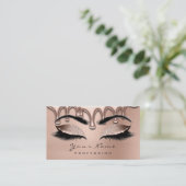 Makeup Eyebrow Lashes Glitter Roos Gold Waxing Visitekaartje (Staand voorkant)